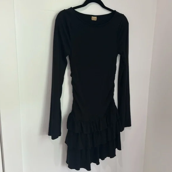 Free People Good Feels Long Sleeve Ruffle Dress - Picture 3 of 7